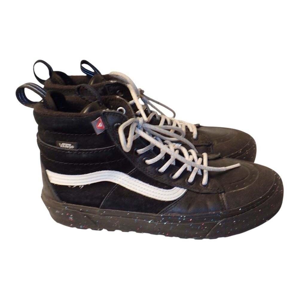 Vans Sk8-Hi MTE 2 Waterproof Hiking Boot Shoe Sneaker Womens 9 Black Glitter